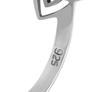 Light Celtic Trinity Knot Sterling Silver Plain Ring, rp572